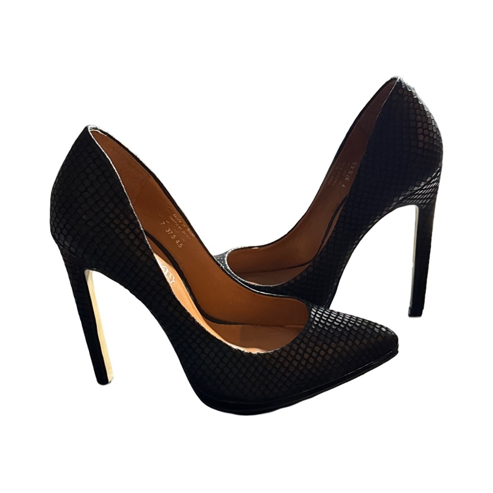Aldo Black Snake Skin Heels